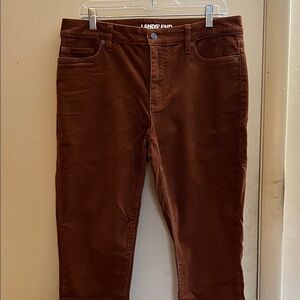 Lands' End Women’s Rust Brown Corduroy Pants
